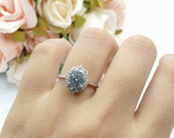 Cushion Cut Marquise Art Deco Engagement Wedding Bridal Ring Round Simulated Diamond 925 Sterling Silver