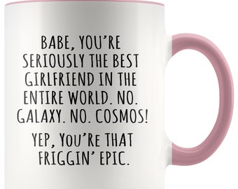 FRIGGIN EPIC GIRLFRIEND Accent Mug - Girlfriend Mug, Girlfriend Anniversary Gift, Girlfriend Valentine's Day Gift, Gift for Girlfriend, Love