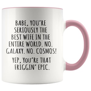 FRIGGIN EPIC WIFE Accent Mug - Wife Mug, Wife Anniversary Gift, Wife Valentine&#39;s Day Gift, Gift for Wife, Love