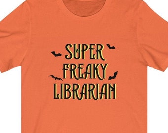 Bibliothekar Halloween Shirt, Super ausgeflippter Bibliothekar, lustiges Bibliothekar Tshirt, Halloween Kostüm Shirt, lustiges Halloween Shirt, Schulbibliothekar