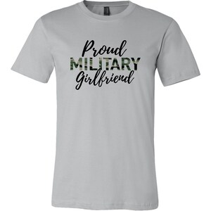 Proud Military Girlfriend T-Shirt - Army Girlfriend, Navy Girlfriend, Marine Girlfriend, Air Force, Military Boyfriend image 3