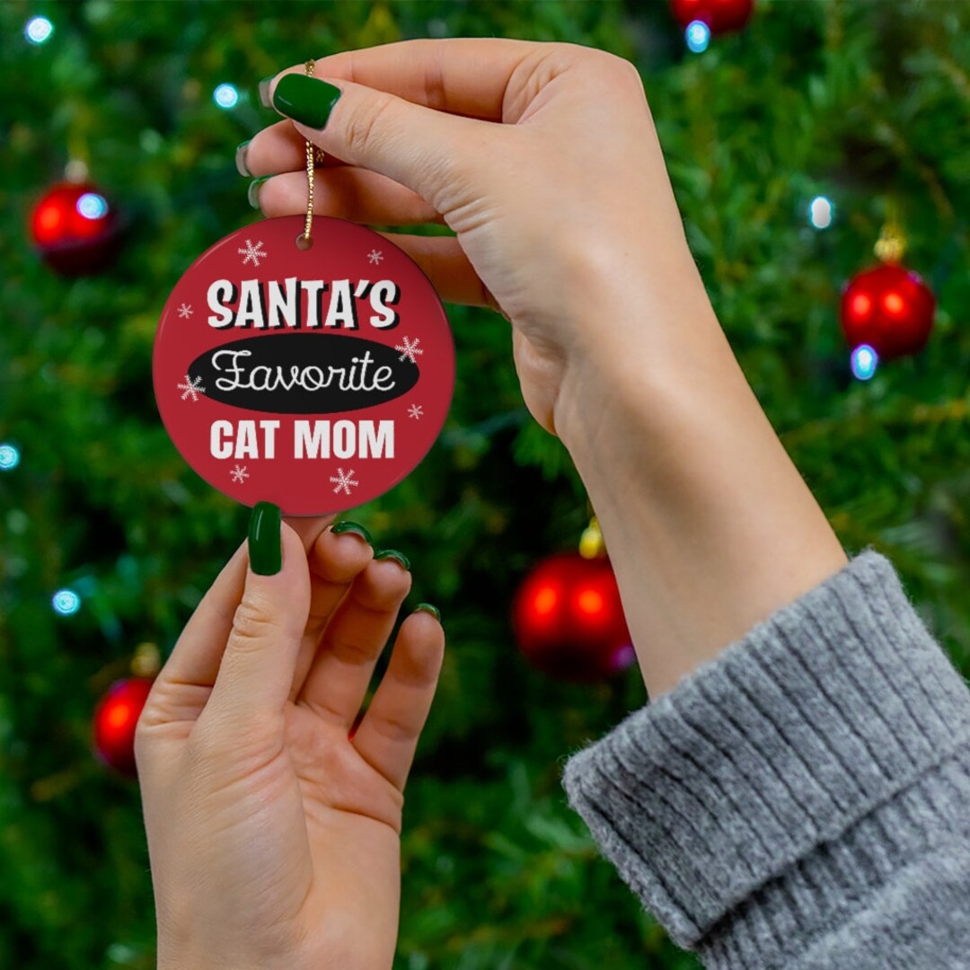 Cat mom christmas ornament Clearance