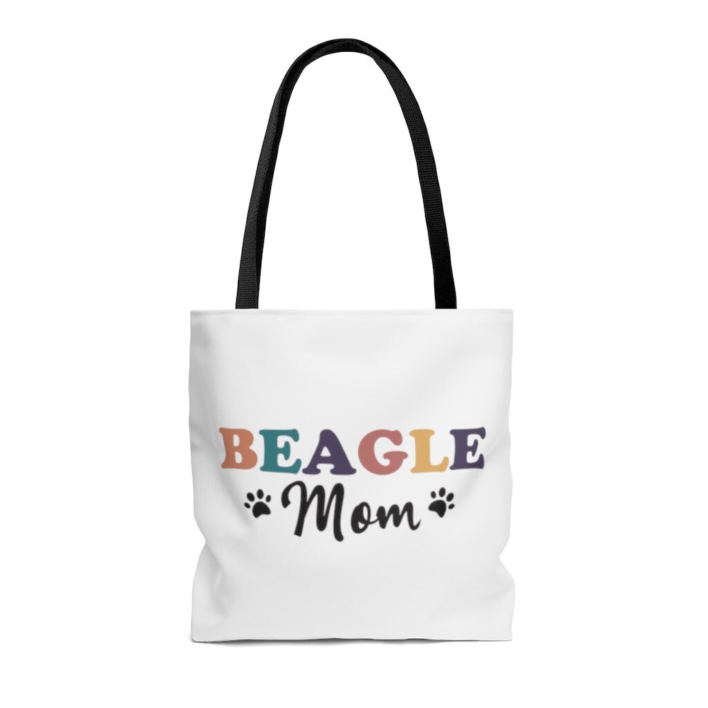 Beagle Mama Canvas Tote Bag - Cute Dog Lover Gift, 14x16 Inch, Durable Canvas With Print, White - View #12