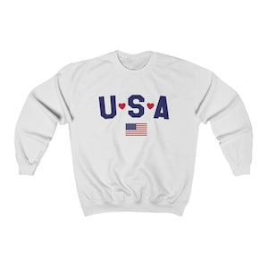 USA Sweatshirt, 4.Juli Sweatshirt, Amerikanische Flagge, USA, Bunt, Bunt, Bunt, Rot Weiß Blau