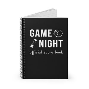 Game Night Score Keeping Notebook, Board Game Lover Gift, Board Game Record Keeping, Gift For Board Game Lover, Cool Housewarming Gift, Game