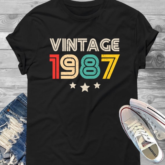 October 1987 32 Years Old Vintage 32nd Birthday Gifts T-Shirt October 1987 32 Years Old Vintage 32nd Birthday Gifts T-Shirt