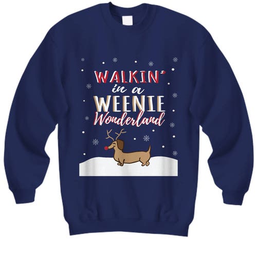 Dachshund Christmas Sweatshirt, Cute Christmas Sweatshirts, Weenie Wonderland, Dachshund Through The Snow, Dachshund Xmas Shirts, Holiday