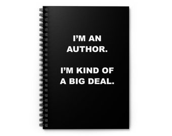 Author Gifts, Gift for Author, Big Deal Author Notebook, Writing Notebook, Author Christmas Gift, Author Birthday Gift, Author Journal, Note