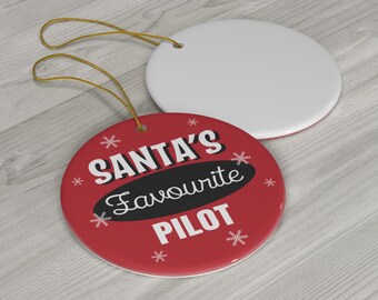 パイロットオーナメント、サンタのお気に入りのパイロットセラミック
