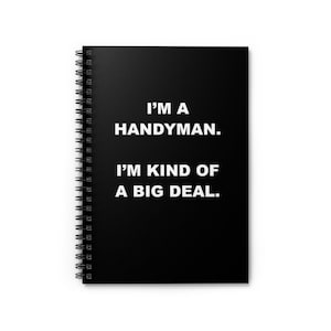 Handyman Gifts, Gift for Handyman, Big Deal Handyman Notebook, Carpenter, Repairman, Jack of All Trades, Handyman Christmas, Birthday Gift