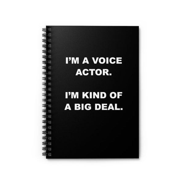 Voice Actor Gifts, Gift for Voice Over Artist, Big Deal Voice Actor Notebook, Voice Acting, Voice Artist, Voice Over Gifts, Funny Notebooks
