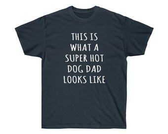 Grappige hond vader shirt, zo ziet een superhotdog vader eruit, hond vader Vaderdag, hond vader cadeau, shirt vader bont, vader cadeau bont, van hond