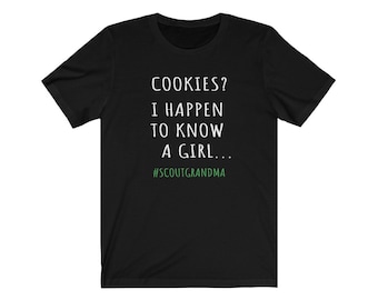 Kekse?  Ich weiß zufällig, eine Pfadfinderin Oma T-Shirt, Pfadfinderin Oma Shirt, Cookie Händler Shirt, Cookie Saison, Scout Großmutter T-Shirt