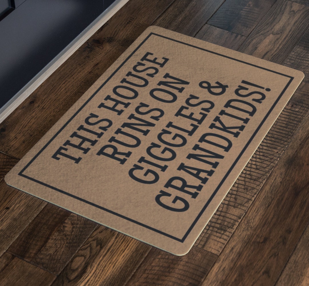 This House Runs on Giggles and Grandkids Doormat Grandma Doormat