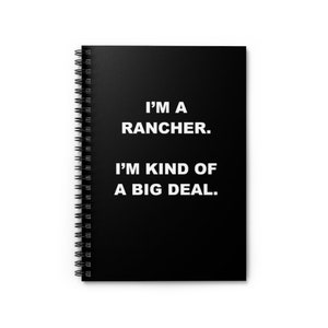 Rancher Gifts, Gift for Rancher, Big Deal Rancher Notebook, Cattle Rancher, Ranch Hand Gift, Rancher Birthay, Christmas, Funny Notebooks