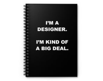 Regalo de diseñador, regalo para diseñador, cuaderno de diseñador, diseñador gráfico, diseñador de moda, diseñador de interiores, regalo de cumpleaños de diseñador