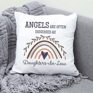 Daughter In Law Gift From Mother In Law, For Mothers Day, Angels Are Often Disguised As Daughters-In-Law Pillow, Daughter In Law Birthday