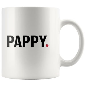 Pappy Coffee Mug, Gift for Pappy, Pappy Mugs, Grandpa Gift, Pappy Fathers Day, Pappy Gift, Minimalist, Pappy Birthday Gift, From Grandkids
