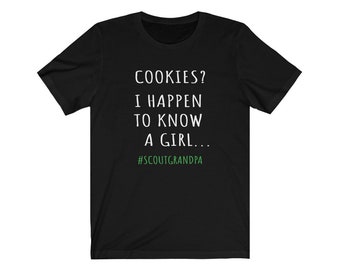 Kekse?  Ich weiß zufällig, eine Pfadfinderin Opa T-Shirt, Pfadfinderin Opa Shirt, Cookie Händler Shirt, Cookie Saison, Scout Opa T-Shirt