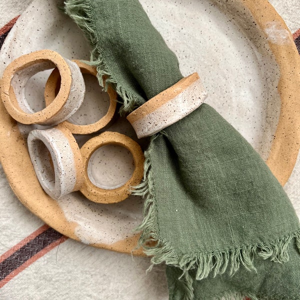 Ceramic Napkin Rings Etsy