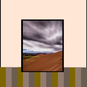 Digital Landscape, AI art download, Natural scene wall art, Livingroom wall art,