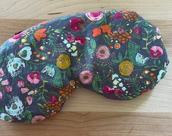 XL viktad ögonmask med linfrö, 100 % bomull, huvudvärkslindring, migränmask, svalkande spa-mask, vila, avslappning, välbefinnande, självvård, gåva