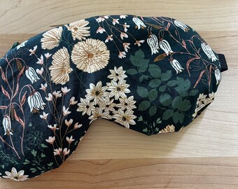 XL Weighted Flaxseed Eye Mask, All Natural Cotton, Headache Relief, Migraine Mask, Cooling Spa Mask, Anxiety Relief, Self Care Gift