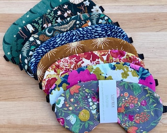 Premium Cotton Eye Mask, Adjustable Strap, Machine Washable, Better Sleep, Relaxation Aid, Travel Essential, All Natural Self Care Gift