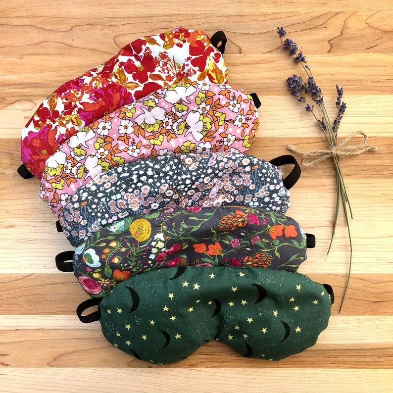 Weighted Eye Mask Organic Flax Seed & Lavender Sleep Mask Etsy