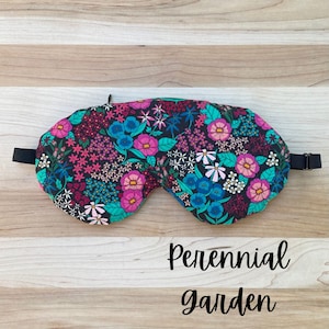 COVER ONLY for Weighted Eye Mask, Sleep Mask, Removable Washable Cover, Adjustable, Aromatherapy, Meditation, Travel, Self Care Gift Perennial Garden