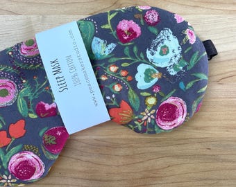 Floral Print Cotton Sleep Mask, Travel Relaxation Gift