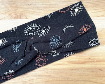 Stretch Cotton Boho Head Band, Retro Twist, Top Knot, Turban, 100% Cotton, Womens Girls Headband, Self Care Skin Care Beauty Routine, Gift