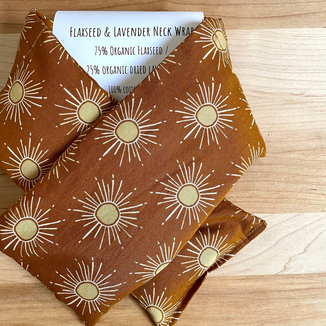 Flaxseed Neck Wrap, Organic Flaxseed & Lavender, Aromatherapy