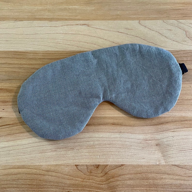 Organic Cotton Sleep Mask, Eye Mask, Prints, Solids, Self Care, Relaxation, Aromatherapy, Meditation, Yoga, Sleep, Travel, Unscented Grey Solid