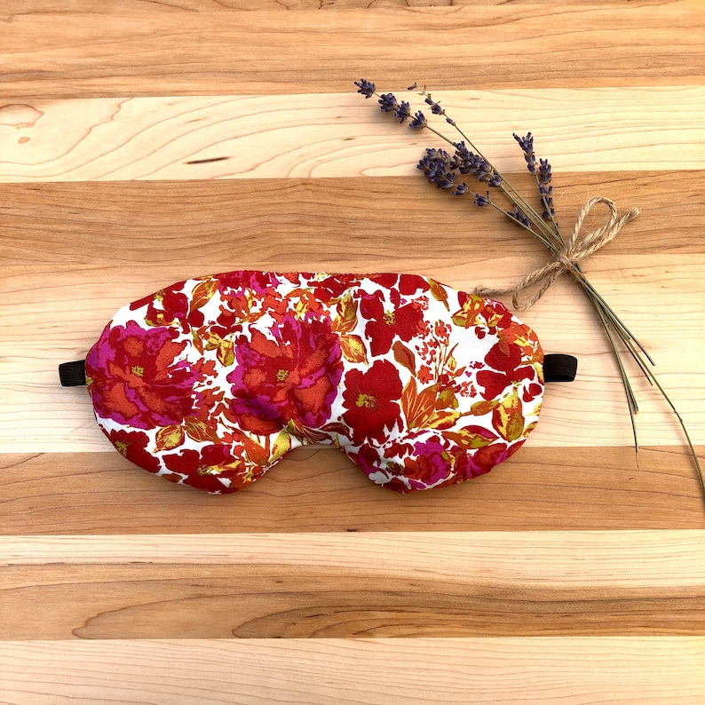 Weighted Eye Mask Organic Flax Seed & Lavender Sleep Mask Etsy