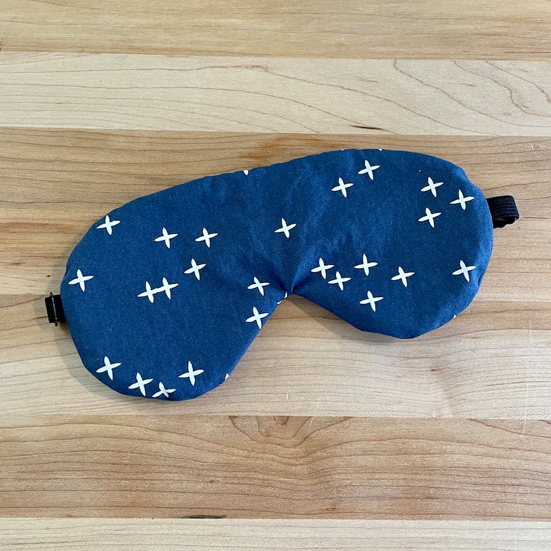 Organic Cotton Sleep Mask, Eye Mask, Prints, Solids, Self Care, Relaxation, Aromatherapy, Meditation, Yoga, Sleep, Travel, Unscented Midnight Twinkle