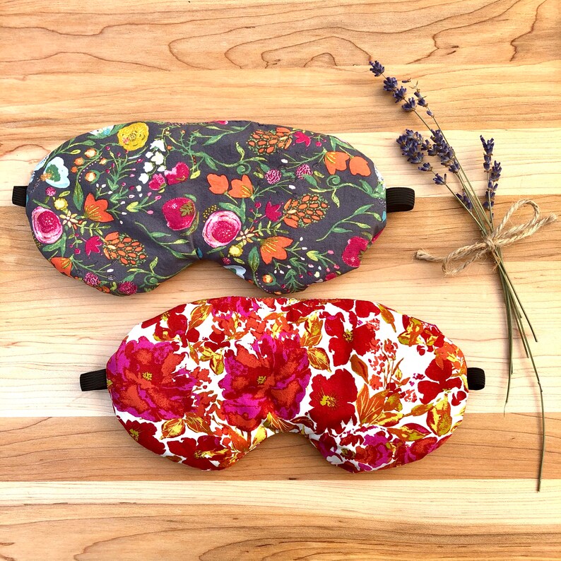 Weighted Eye Mask Organic Flax Seed & Lavender Sleep Mask Etsy