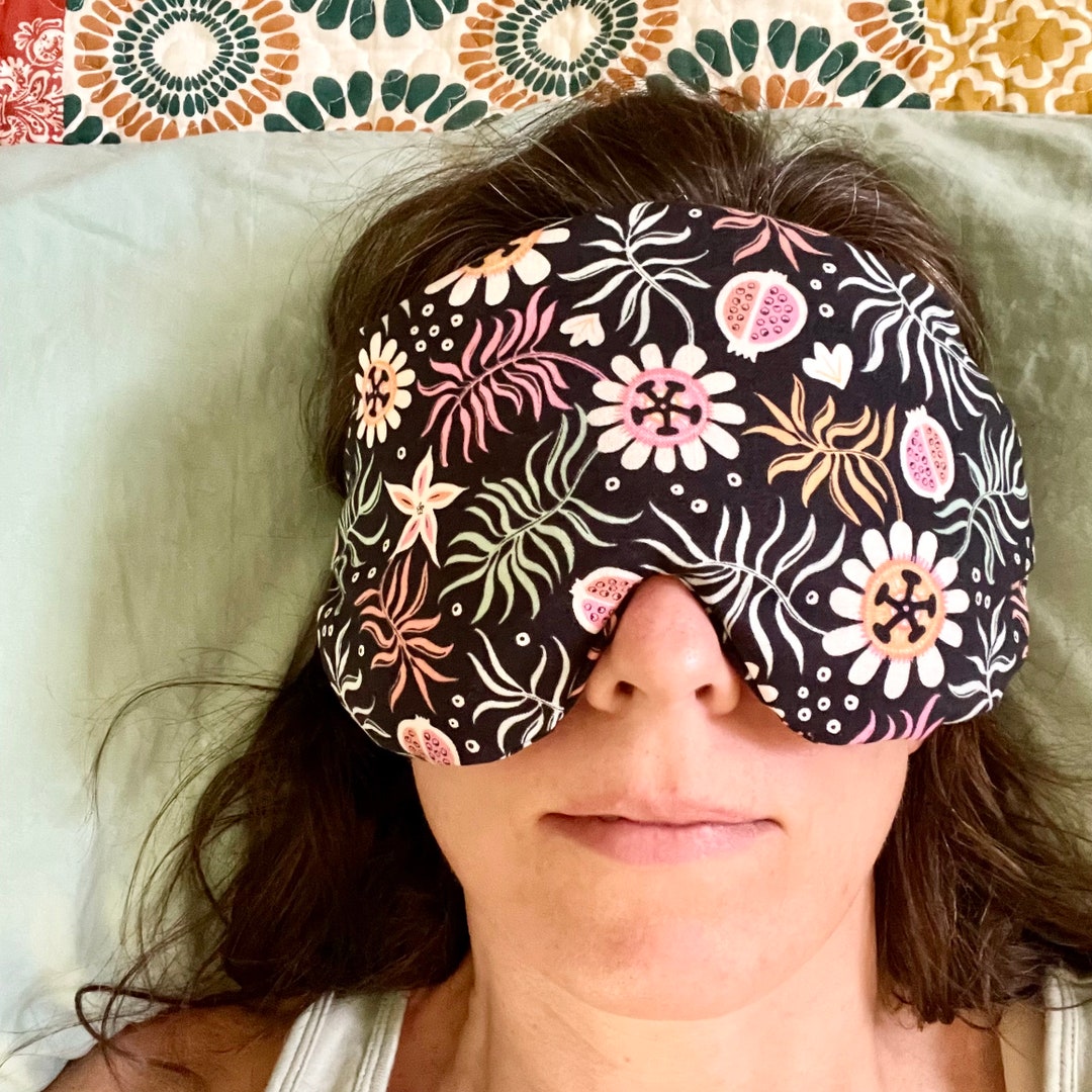 Organic Cotton Weighted Flaxseed Eye Mask, Add Lavender or Eucalyptus