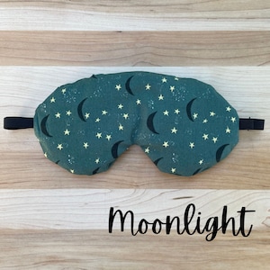 COVER ONLY for Weighted Eye Mask, Sleep Mask, Removable Washable Cover, Adjustable, Aromatherapy, Meditation, Travel, Self Care Gift Moonlight