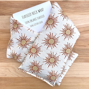 Weighted Flaxseed Neck Wrap, Organic Flaxseed, add Lavender or Eucalyptus, Aromatherapy, Self Care Gift, Gift for Mom