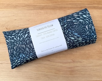 Organic Flaxseed Eye Pillow, Lavender or Eucalyptus, Washable Cotton Cover