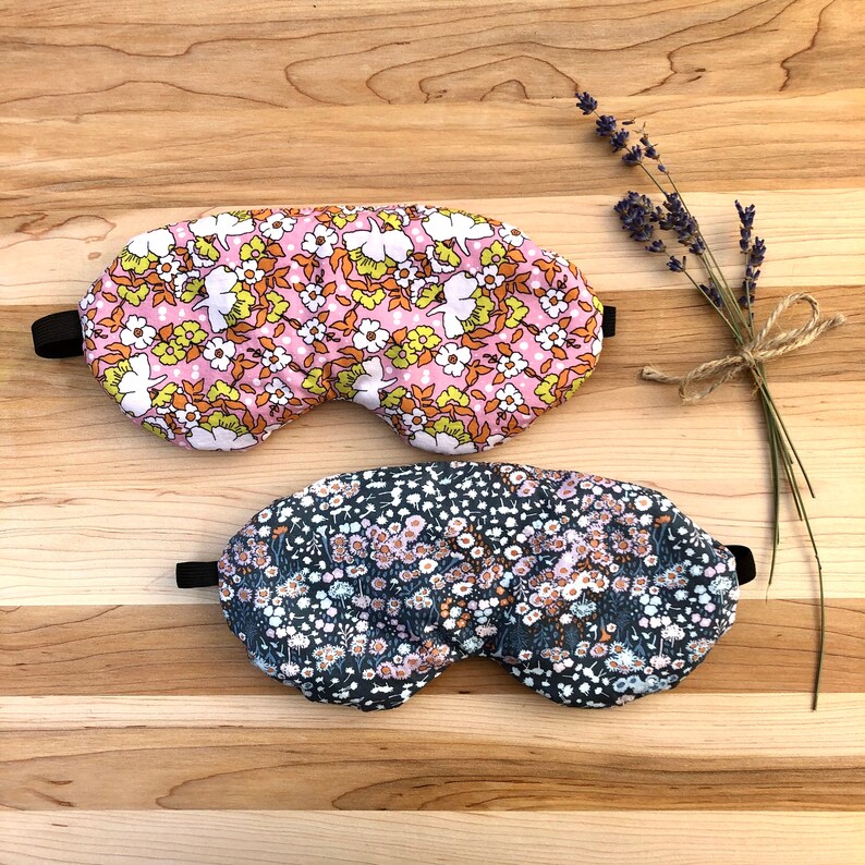 Weighted Eye Mask Organic Flax Seed & Lavender Sleep Mask Etsy