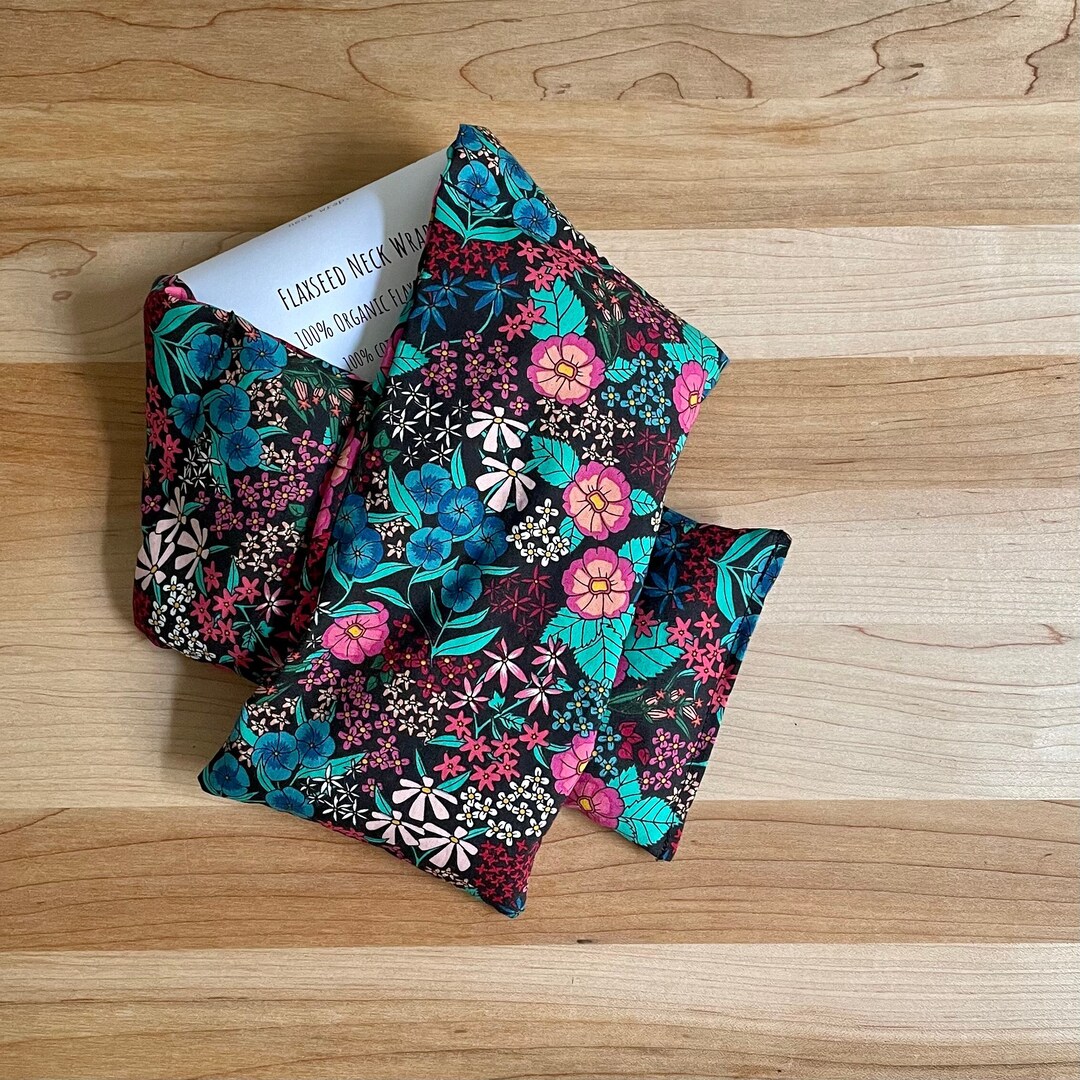 Flaxseed Weighted Neck Wrap, Organic Flaxseed & Lavender or Eucalyptus