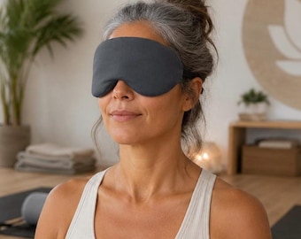 Organic Cotton Weighted Flaxseed Eye Mask, Sleep Mask, Migraine Headache Relief, Yoga and Meditation Mask, Washable Cover, Eco Friendly