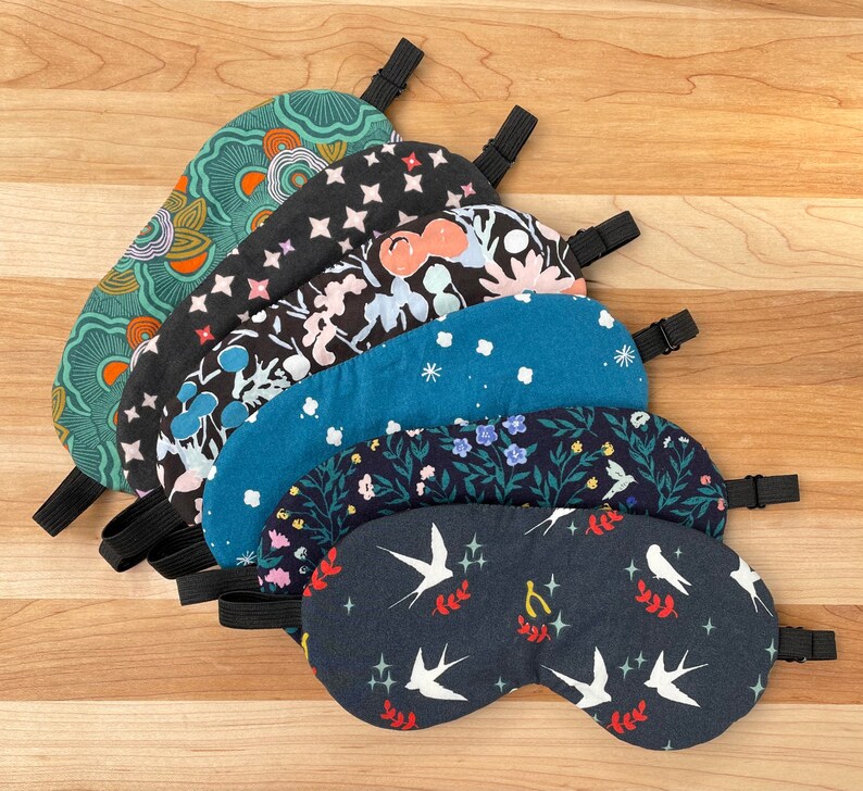 Organic Cotton Sleep Mask Eye Mask Prints Solids Organic Etsy