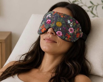 Weighted Flaxseed Eye Mask, Self Care Gift for Mom, Washable Cotton Cover, Lavender or Eucalyptus, Sleep Mask, Migraine Headache Relief