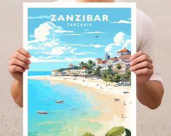 Zanzibar Tanzania Travel Wall Art Poster Print