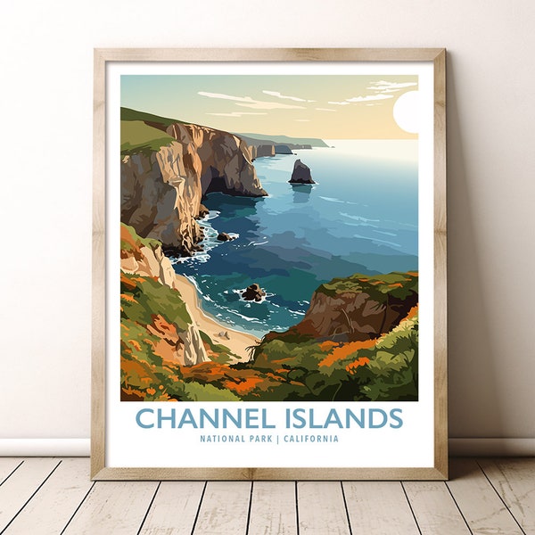 Channel Islands National Park California Travel Print Gift Hiking Wall Art Home Decor Poster