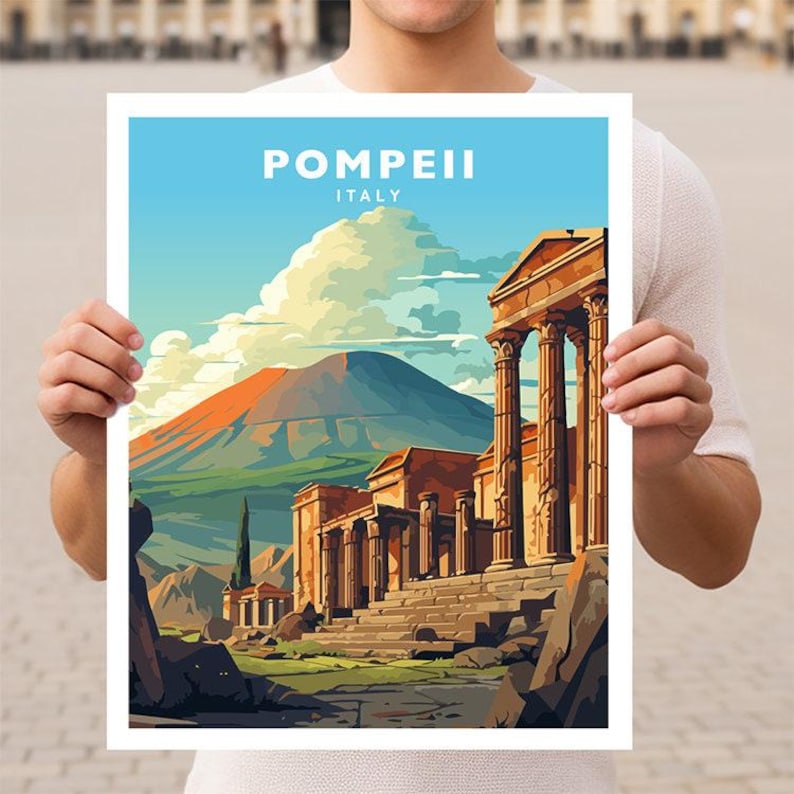 Pompeii Italy Campania Travel Wall Art Poster Print image 1