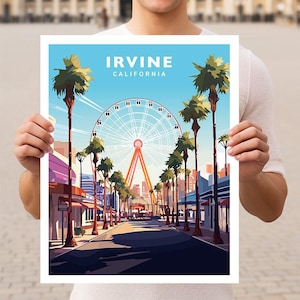 Irvine California Travel Wall Art Poster Print